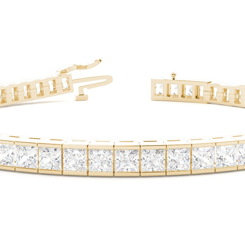 Princess Diamond Tennis Bracelet with Channel Setting