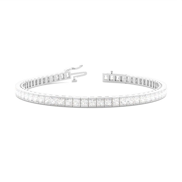 Princess Diamond Tennis Bracelet with Channel Setting