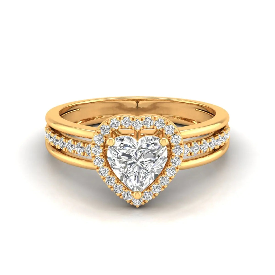 Centre Heart Diamond Ring