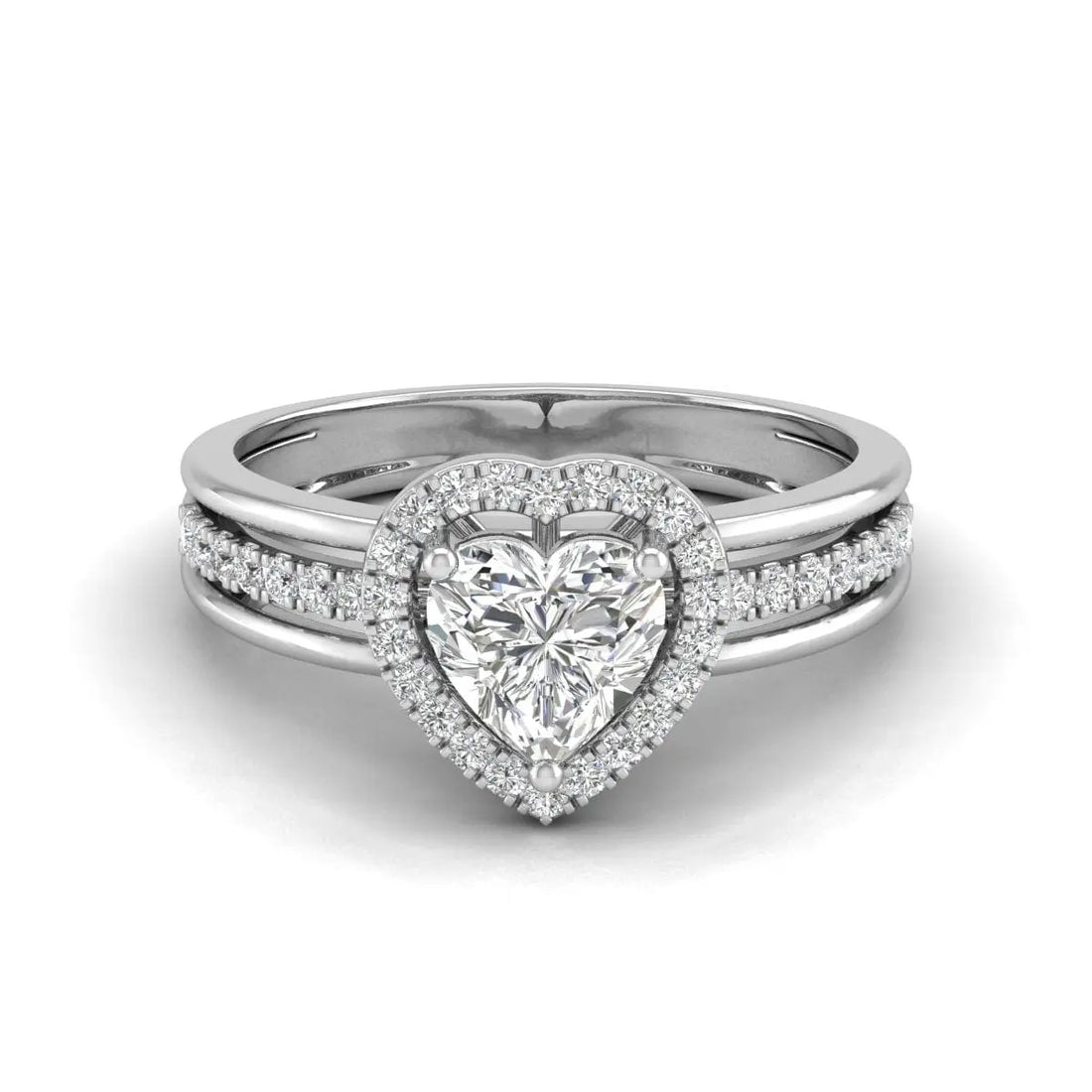 Centre Heart Diamond Ring