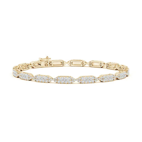 Diamond Rectangular & Bow Tie Tennis Bracelet
