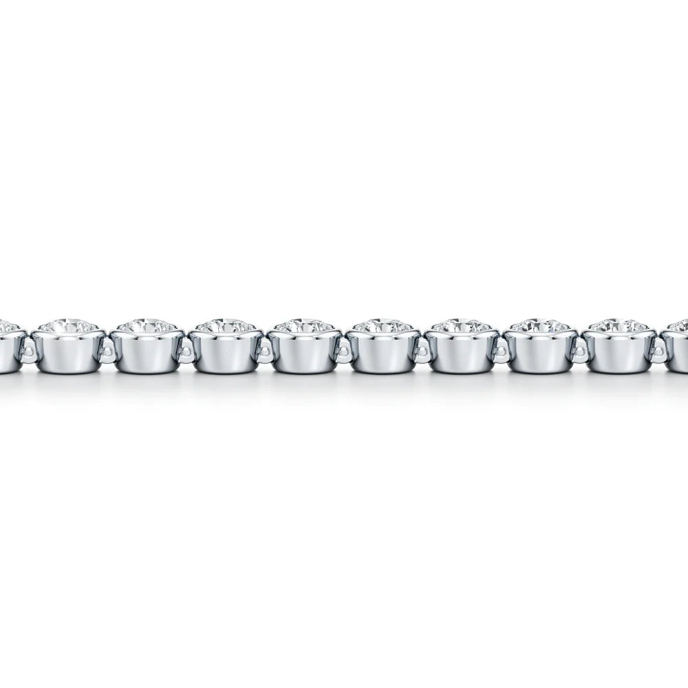 Bezel Set Round Brilliant Lab Diamond Tennis Bracelet