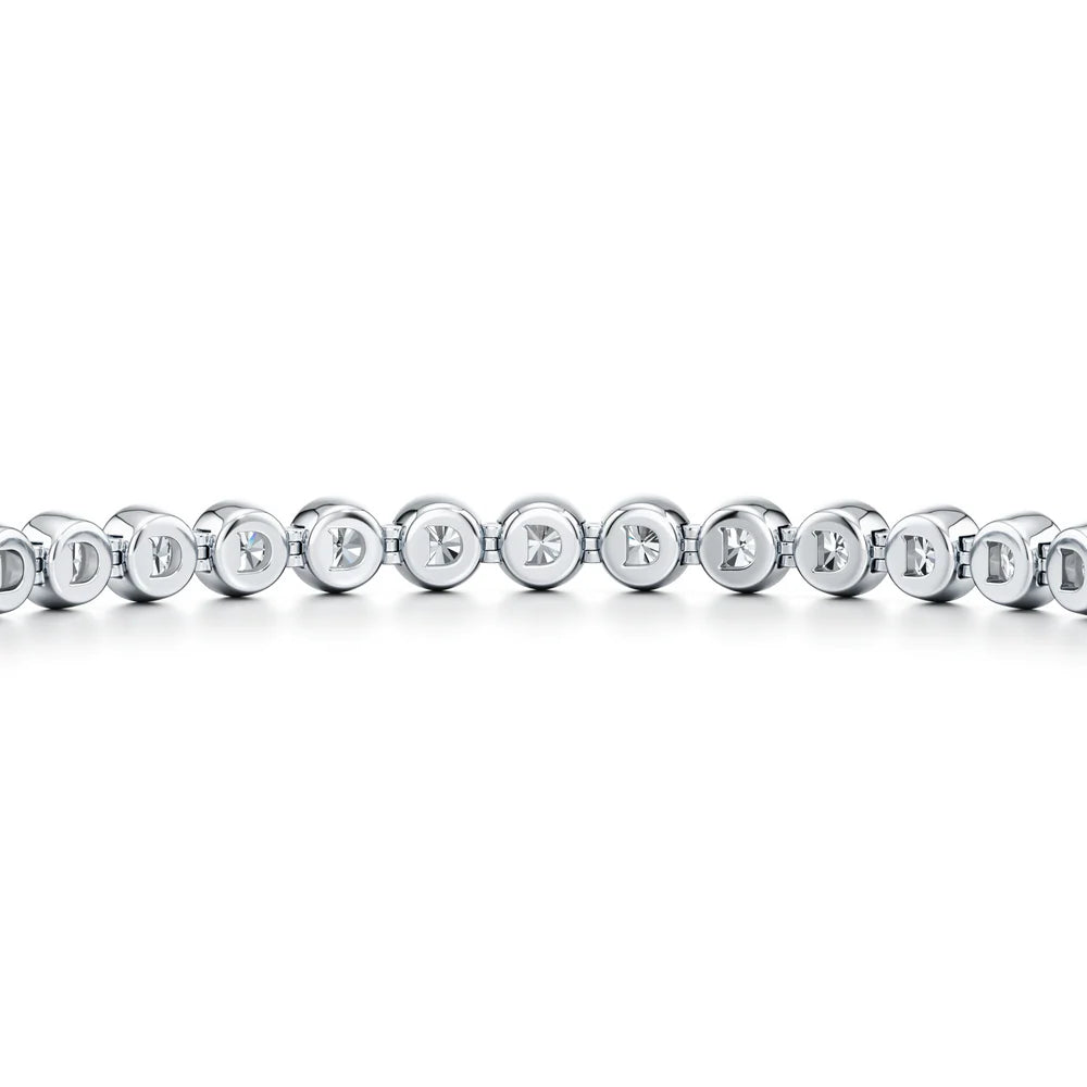 Bezel Set Round Brilliant Lab Diamond Tennis Bracelet