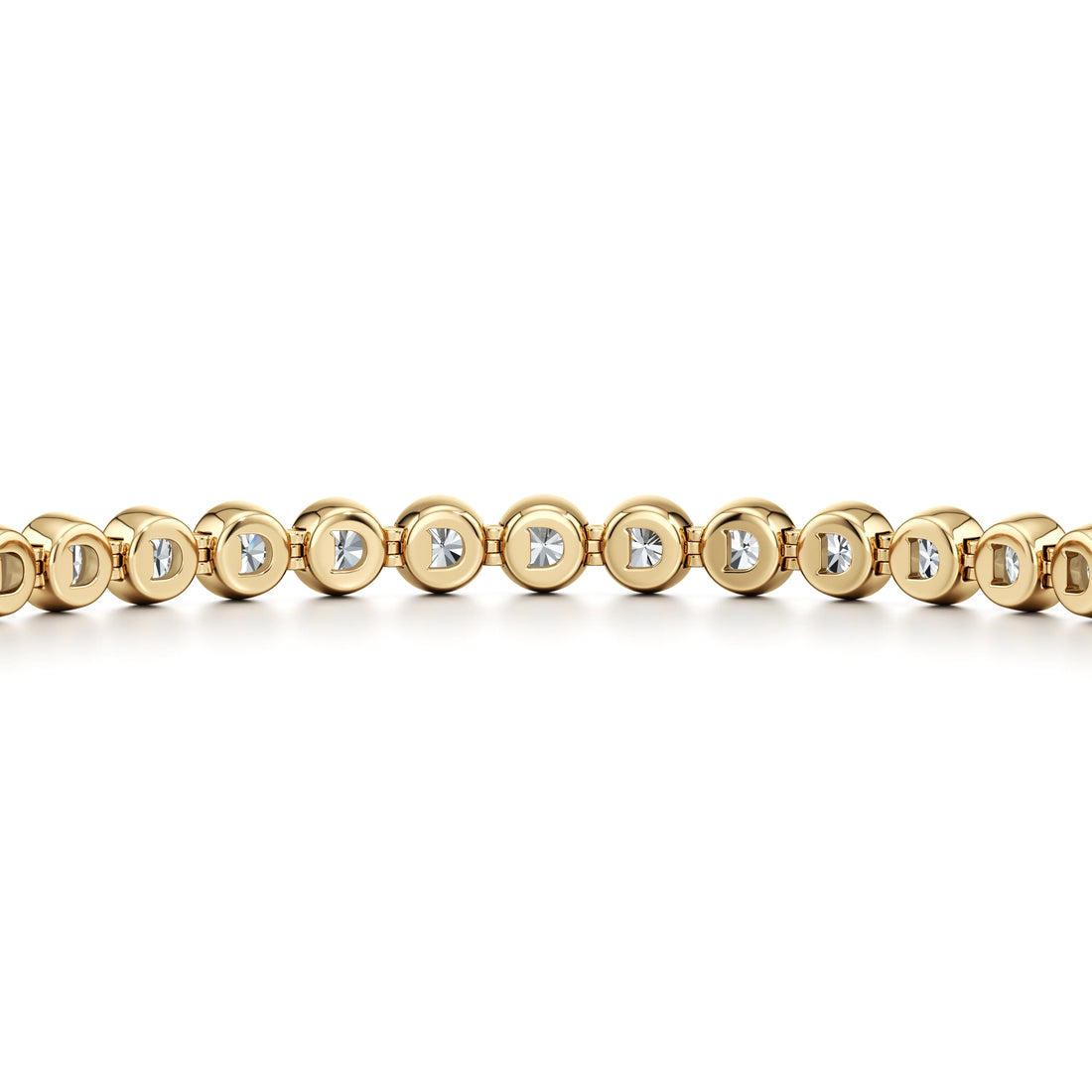 Bezel Set Round Brilliant Lab Diamond Tennis Bracelet
