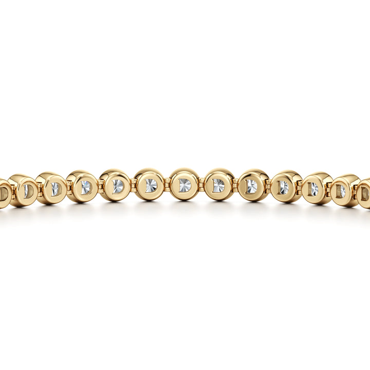 Bezel Set Round Brilliant Lab Diamond Tennis Bracelet