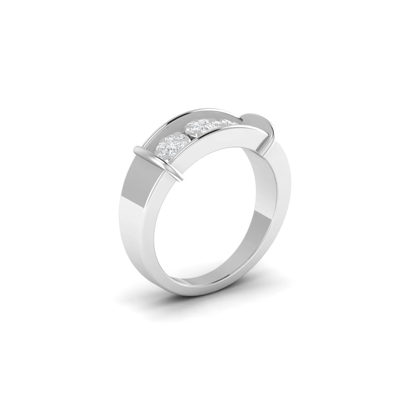 Men's Three-Stone Diamond Band