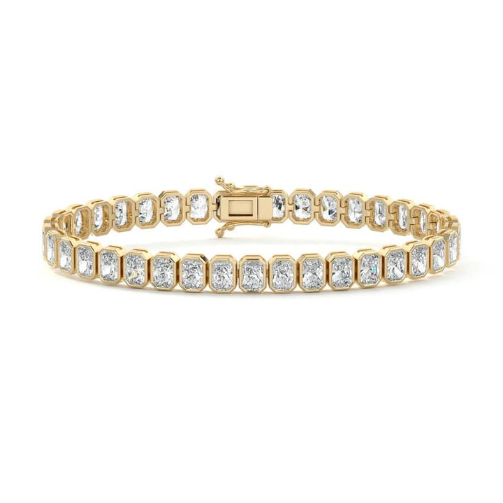Bezel Setting Radiant Diamond Tennis Bracelet