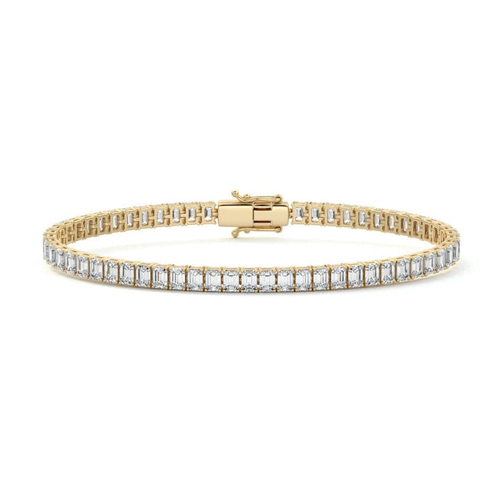 Four Prong Emerald Diamond Tennis Bracelet