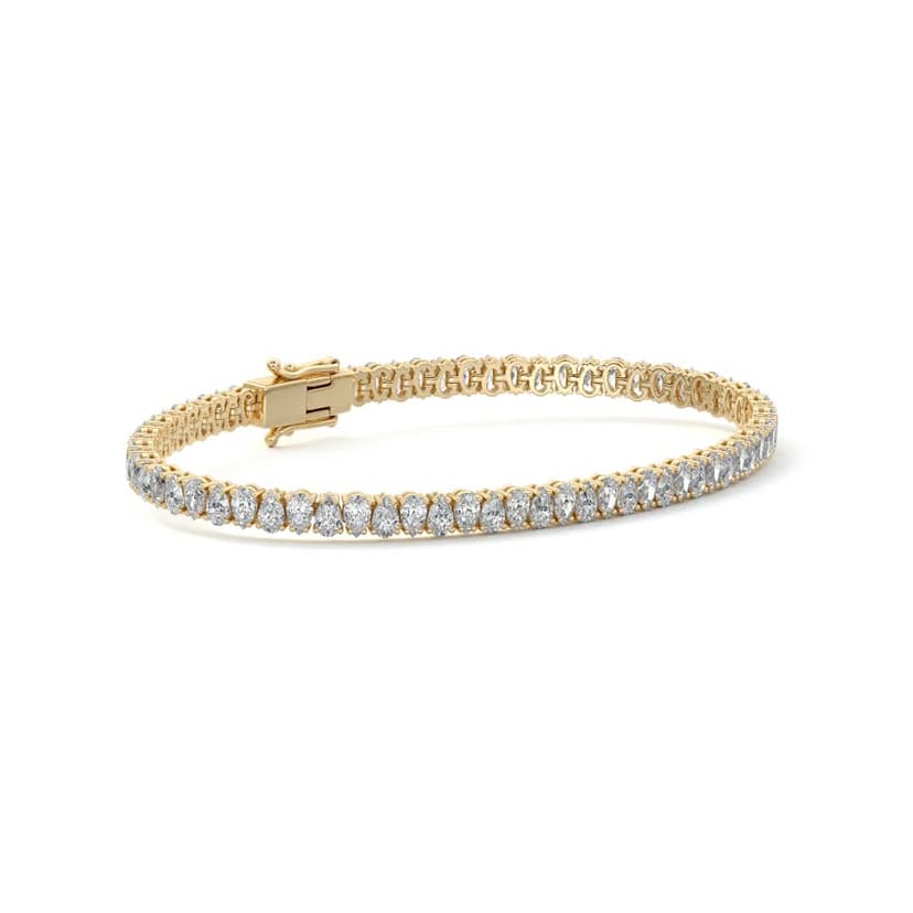 Four Prong Pear Diamond Tennis Bracelet