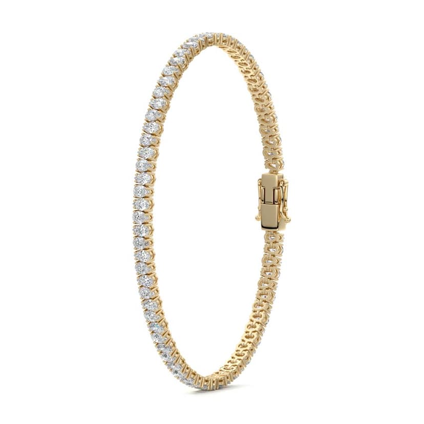 Four Prong Pear Diamond Tennis Bracelet