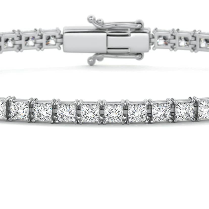 Four Prong Princess Diamond Tennis Bracelet