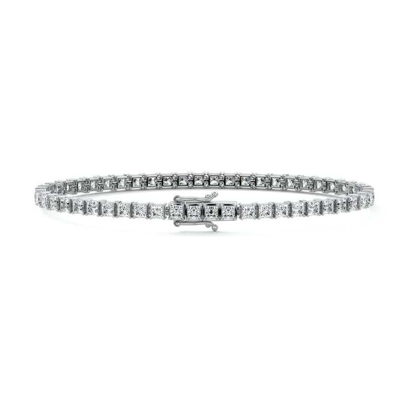 Four Prong Princess Diamond Tennis Bracelet