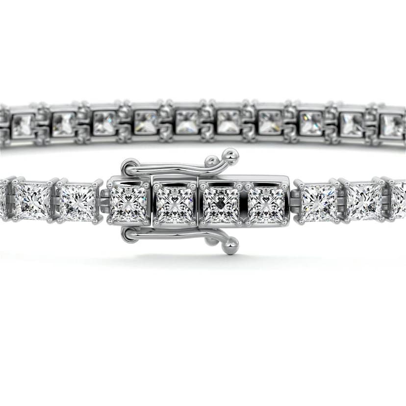 Four Prong Princess Diamond Tennis Bracelet