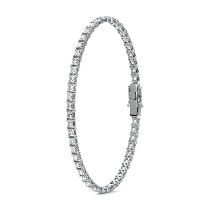 Four Prong Princess Diamond Tennis Bracelet