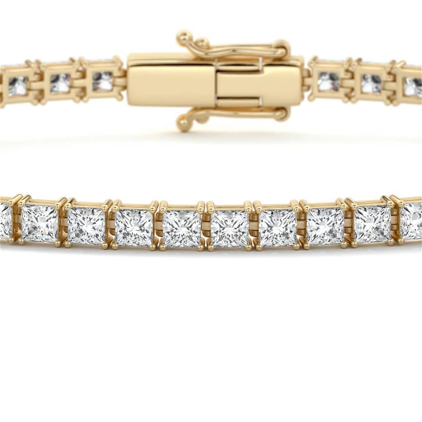 Four Prong Princess Diamond Tennis Bracelet