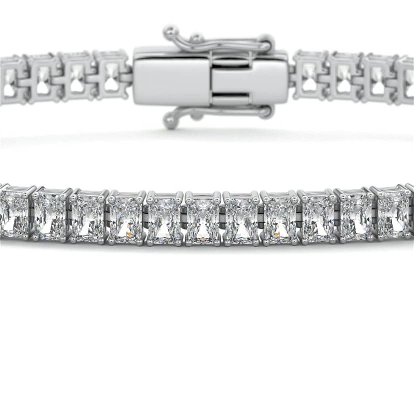 Radiant Diamond with Four Prong Tennis Bracelet