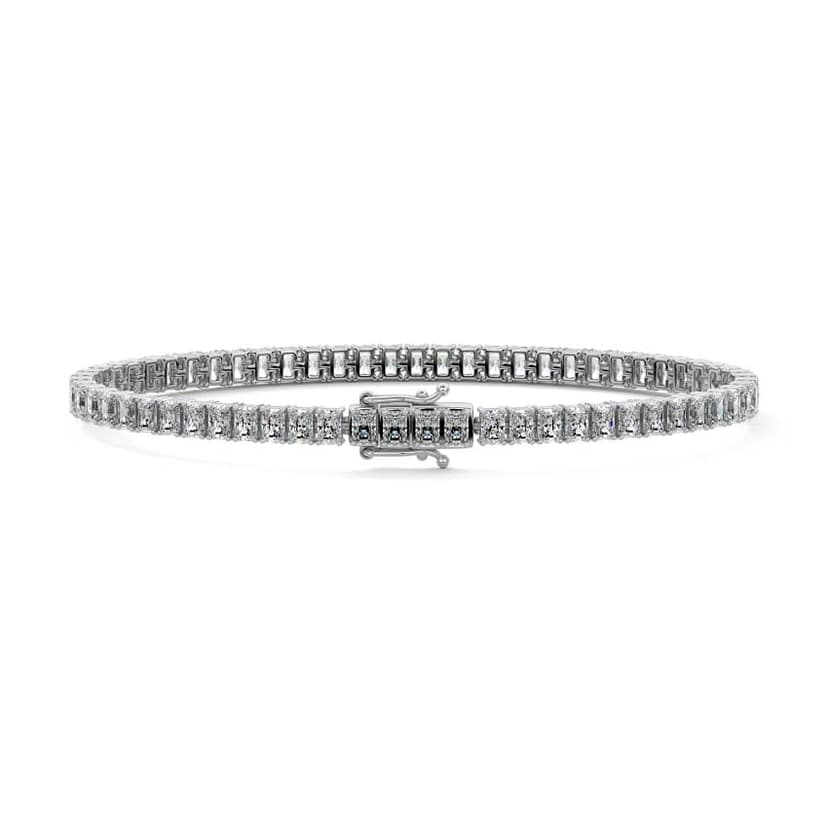 Radiant Diamond with Four Prong Tennis Bracelet