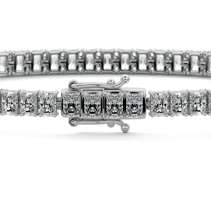 Radiant Diamond with Four Prong Tennis Bracelet