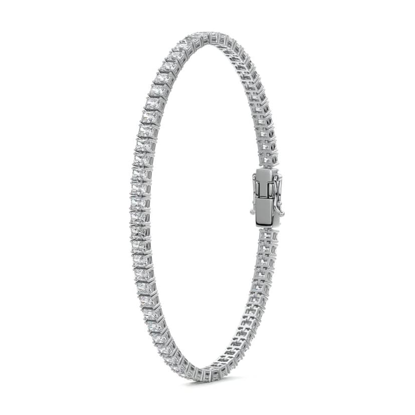 Radiant Diamond with Four Prong Tennis Bracelet