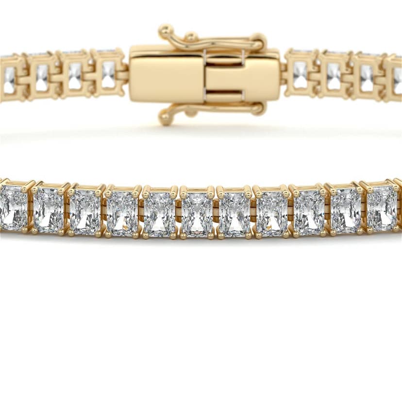 Radiant Diamond with Four Prong Tennis Bracelet