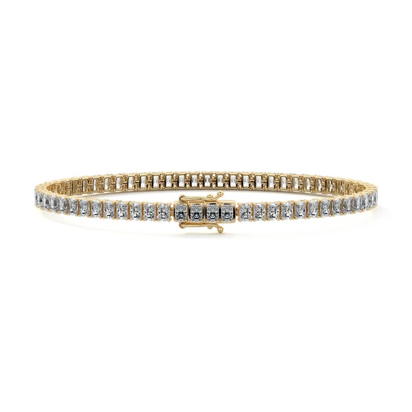 Radiant Diamond with Four Prong Tennis Bracelet