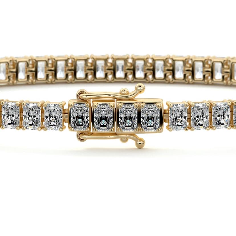 Radiant Diamond with Four Prong Tennis Bracelet