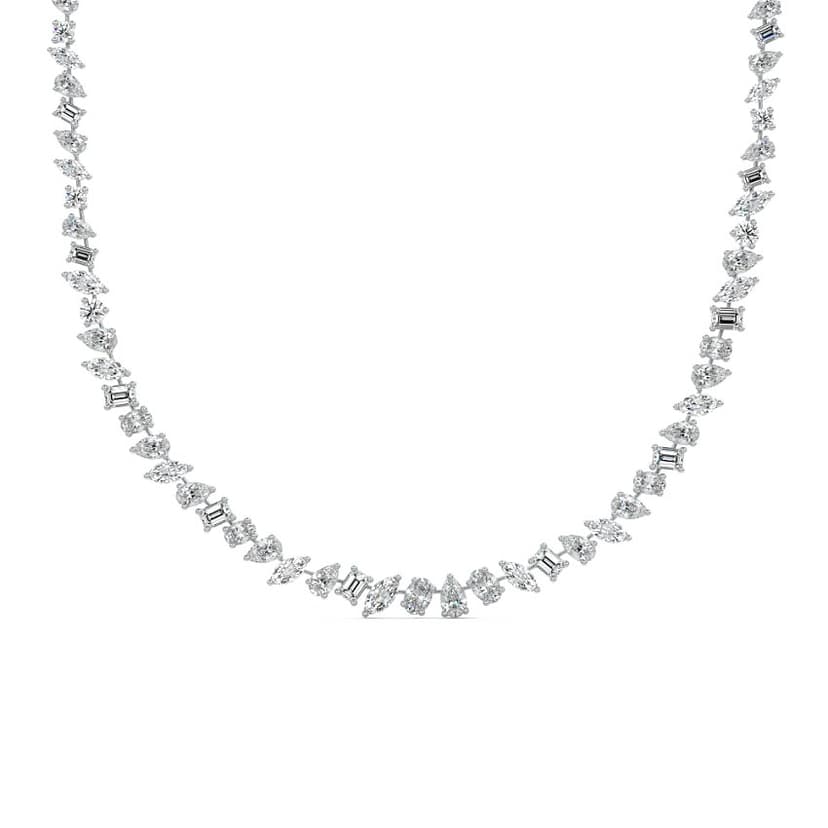 Multishape Diamond Tennis Necklace