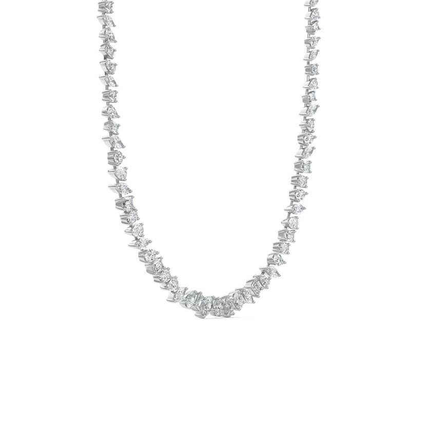Multishape Diamond Tennis Necklace