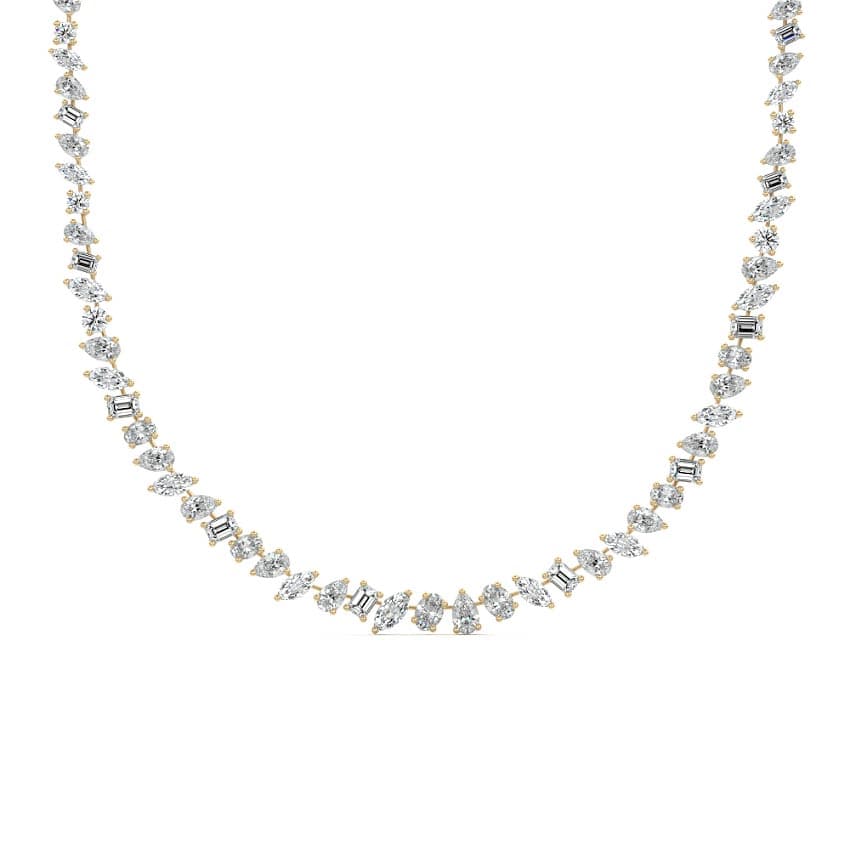 Multishape Diamond Tennis Necklace