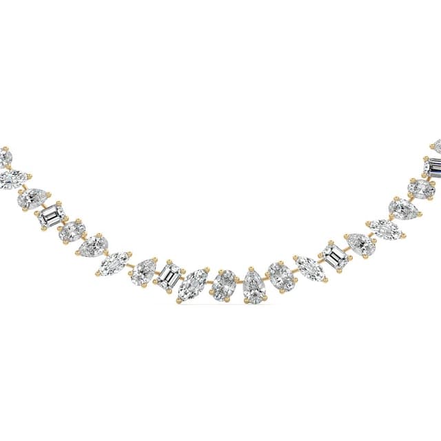 Multishape Diamond Tennis Necklace