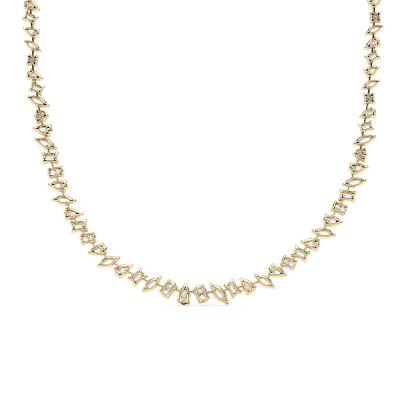 Multishape Diamond Tennis Necklace