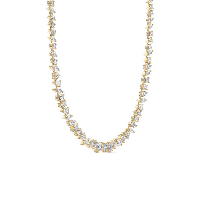 Multishape Diamond Tennis Necklace