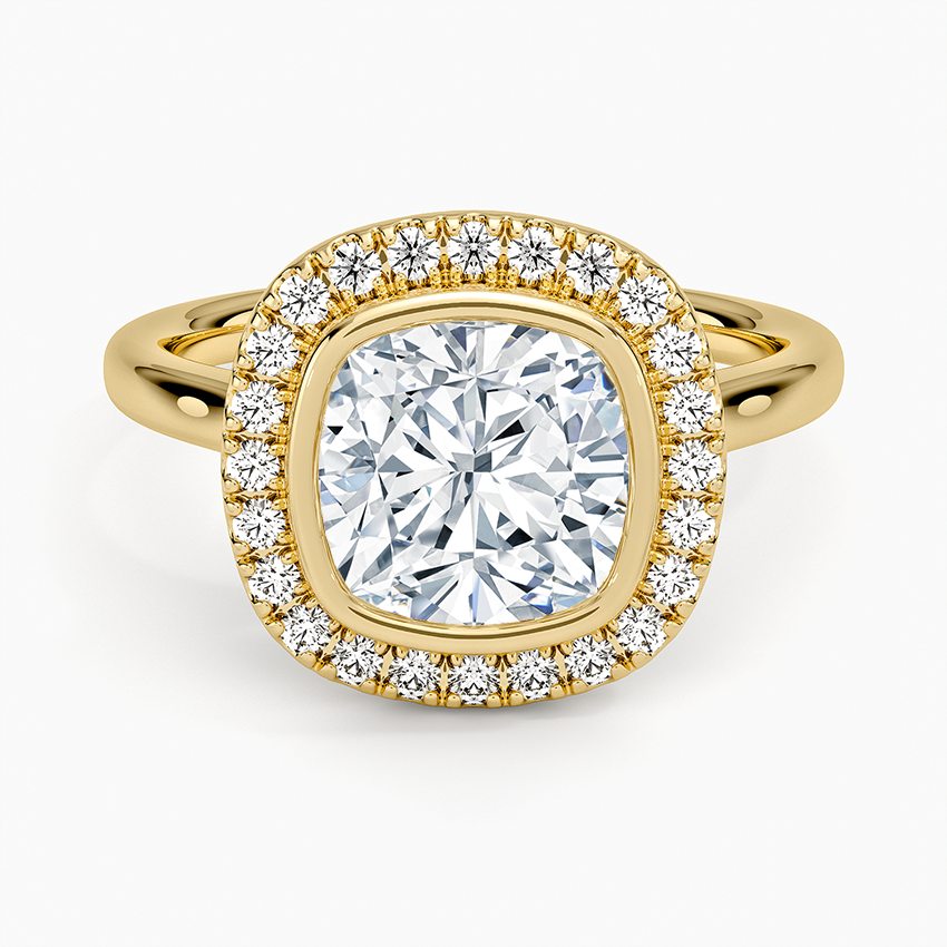 Bezel Halo Diamond Ring