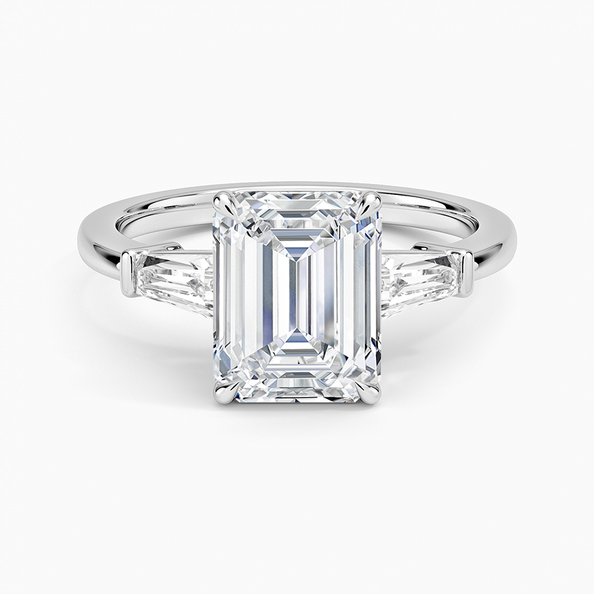 Symphony Tapered Baguette Three Stone Diamond Ring