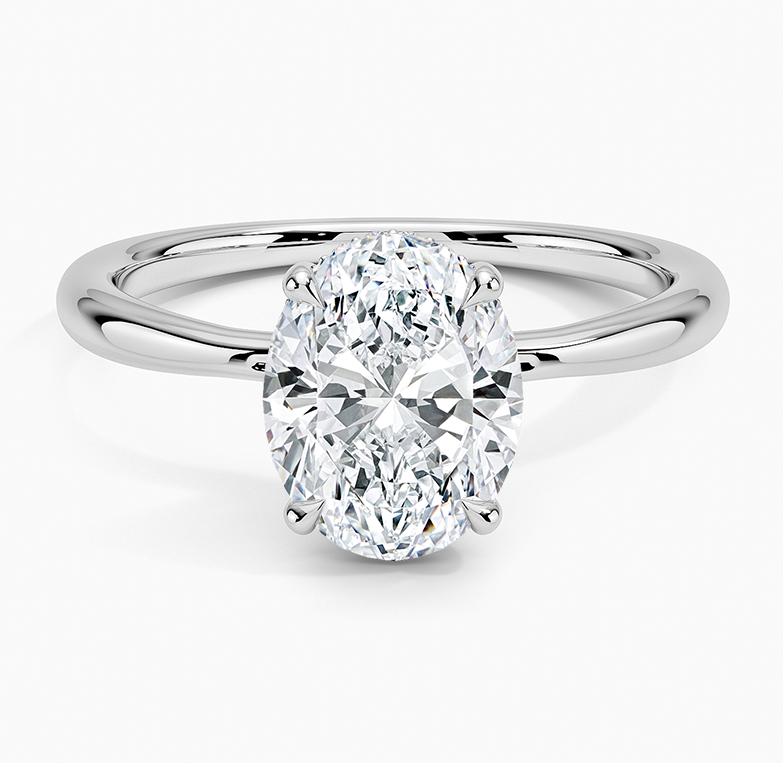 Freesia Hidden Halo Diamond Ring