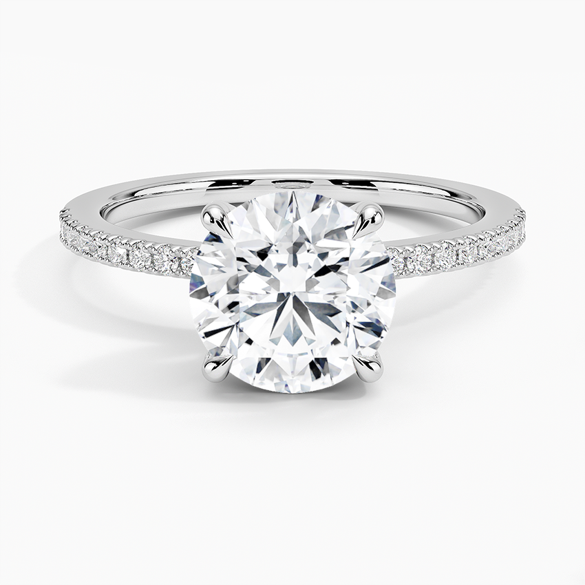 Perfect Fit Half Coverage Hidden Halo Diamond Ring