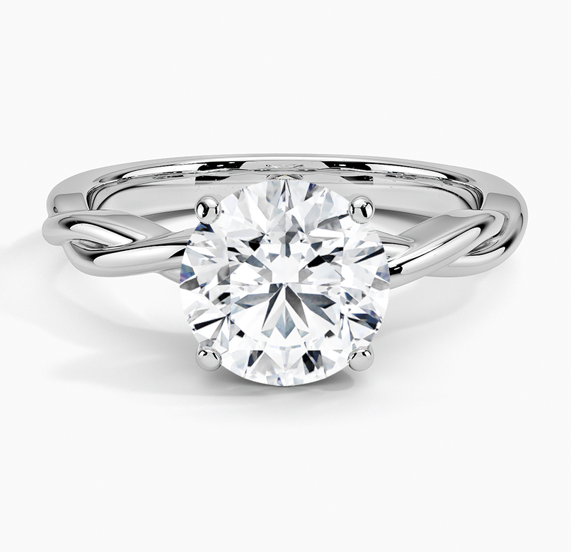 Twisted Vine Solitaire Ring