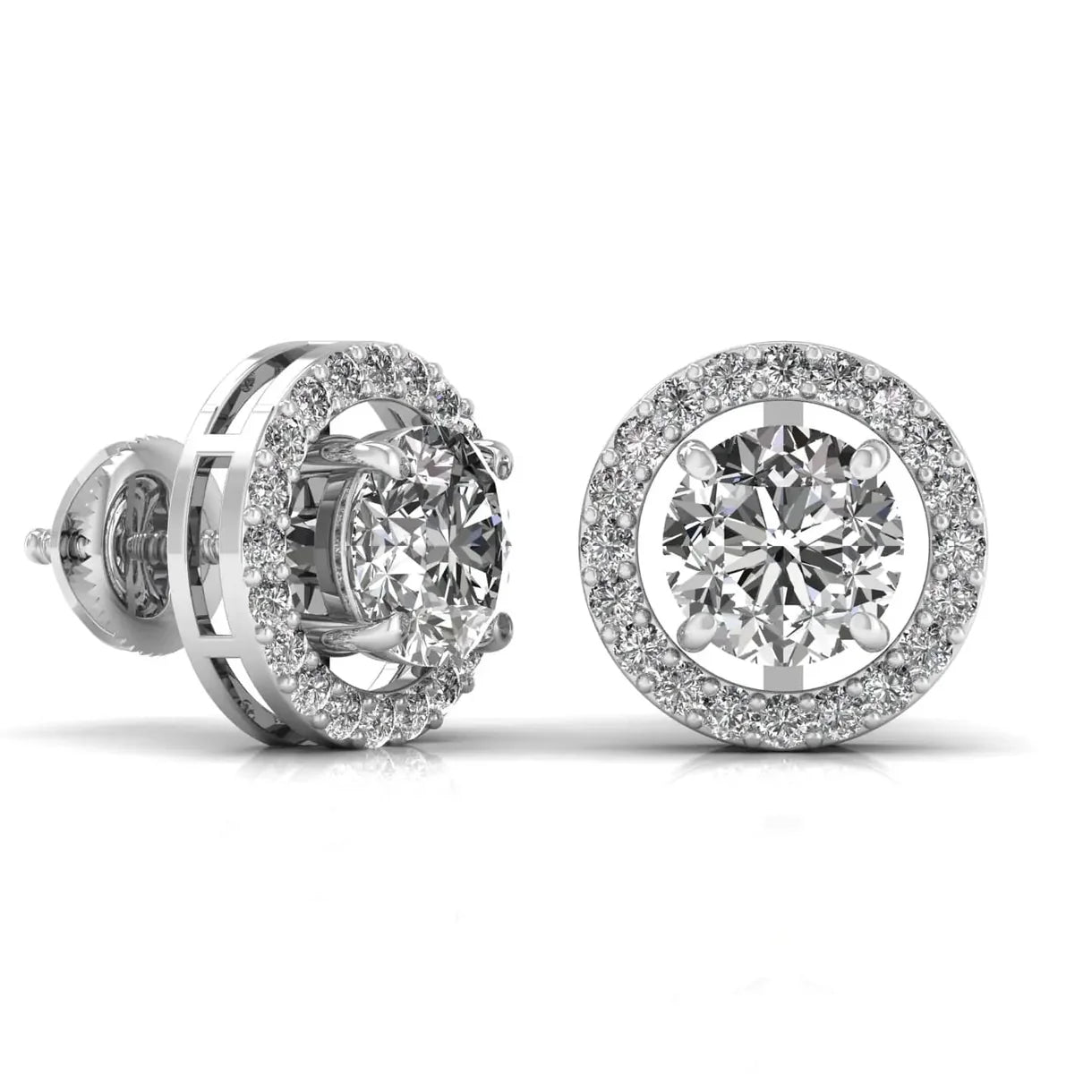 Round Solitaire Diamond Earring