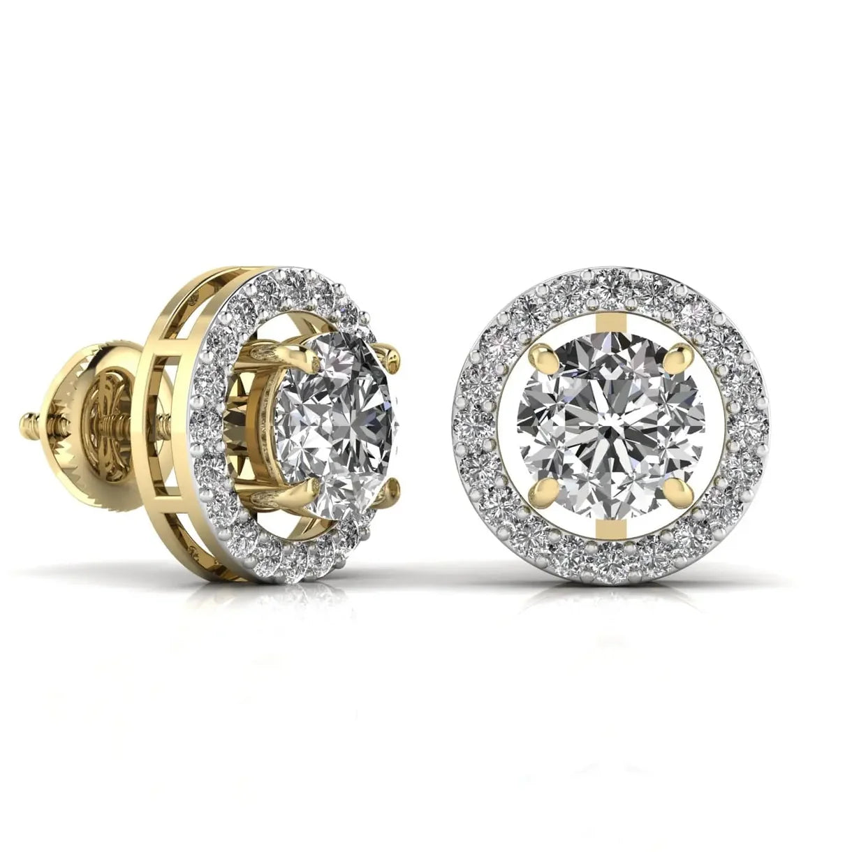 Round Solitaire Diamond Earring