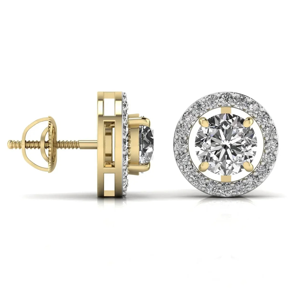 Round Solitaire Diamond Earring