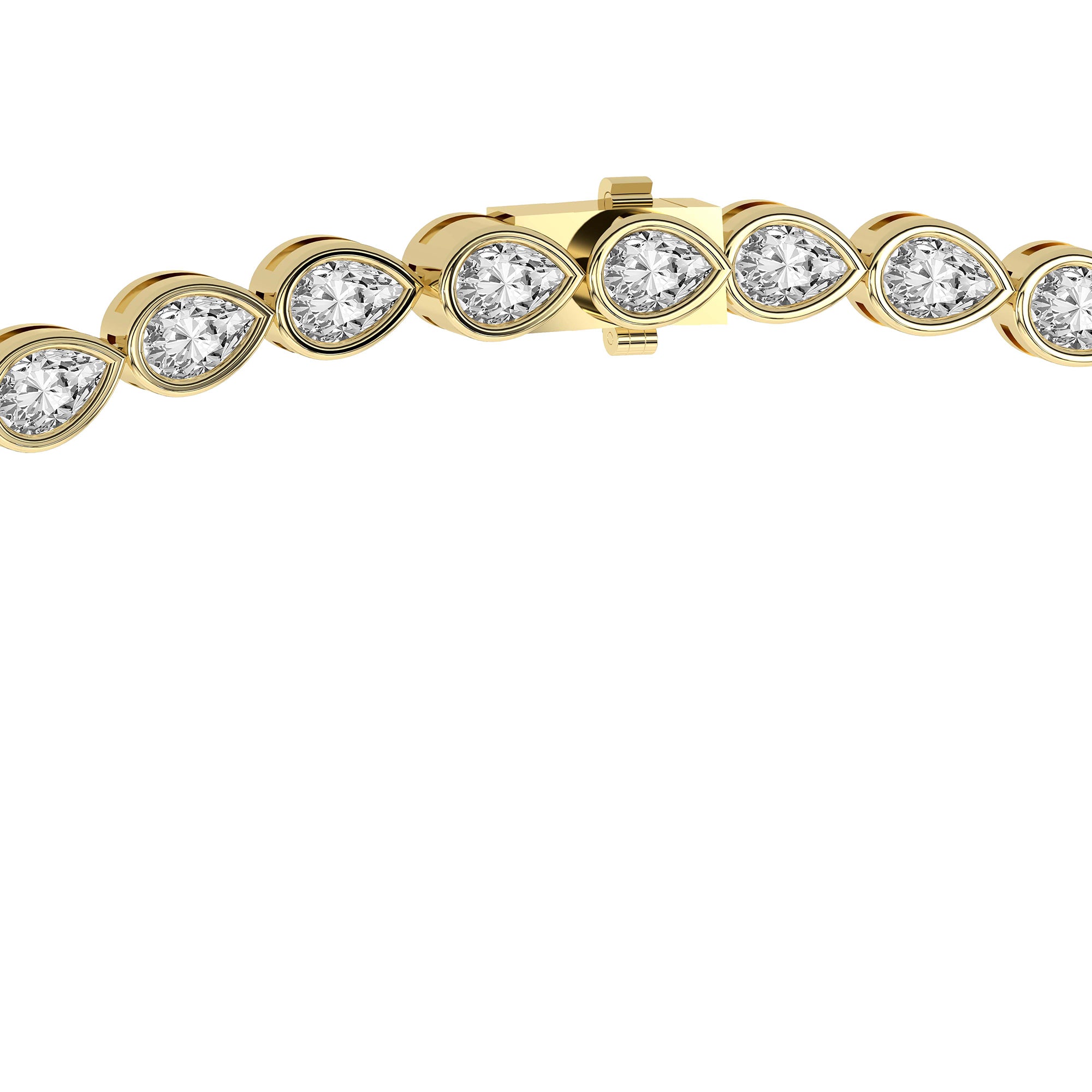 Teardrop Diamond Tennis Necklace