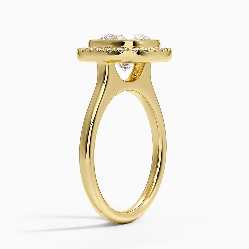 Bezel Halo Diamond Ring