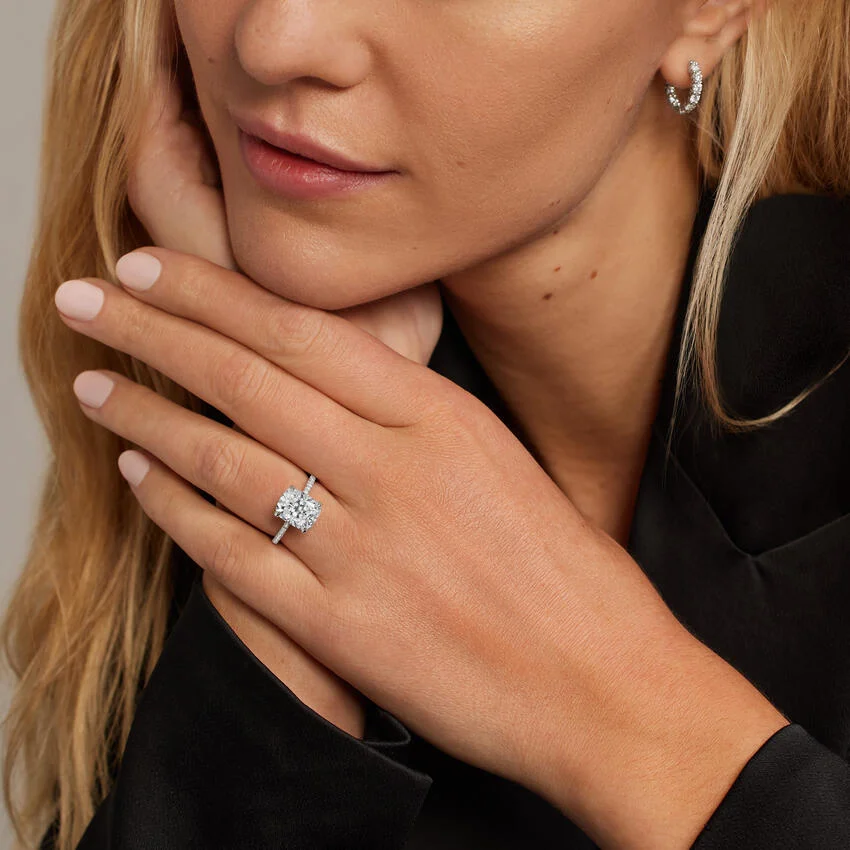 Perfect Fit Half Coverage Hidden Halo Diamond Ring