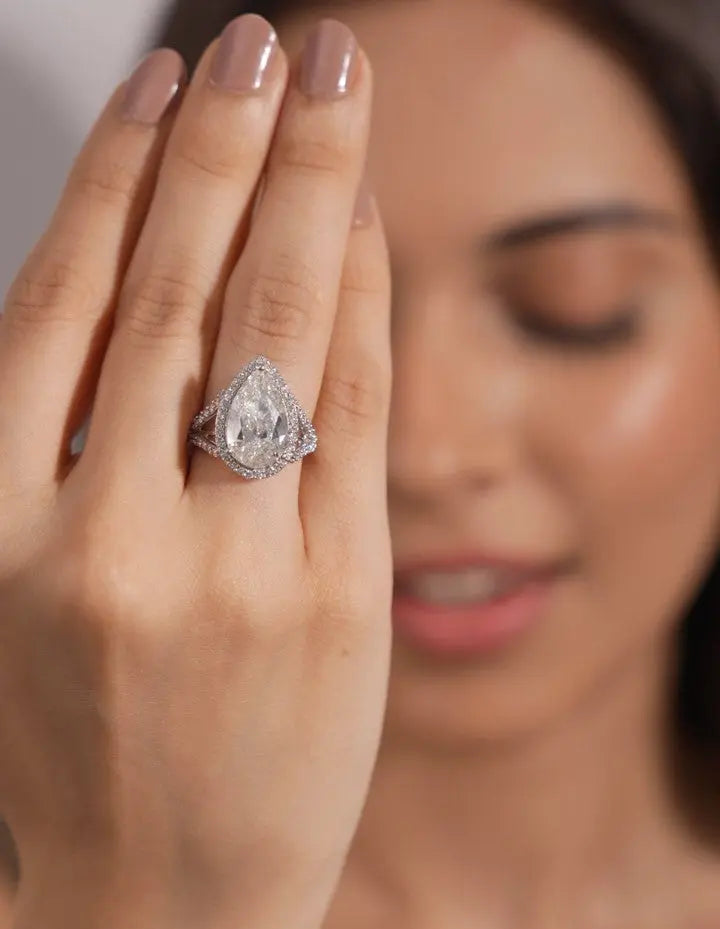 3 Carat Teardrop Solitaire Pear Diamond Ring