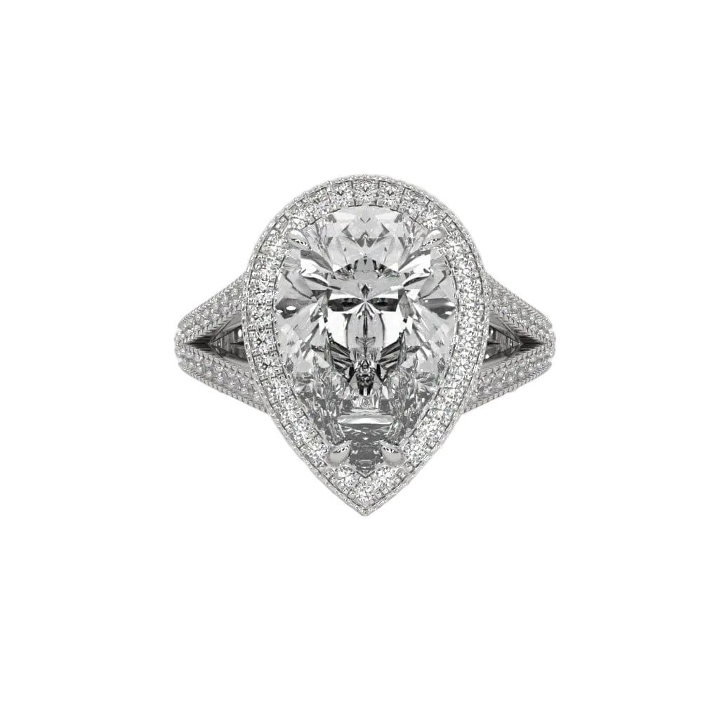 3 Carat Teardrop Solitaire Pear Diamond Ring