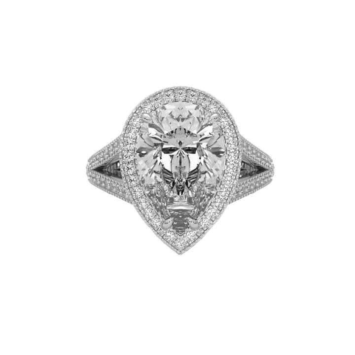 3 Carat Teardrop Solitaire Pear Diamond Ring