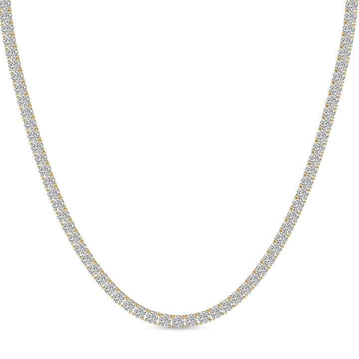 Elegant Round-Cut Diamond Tennis Necklace