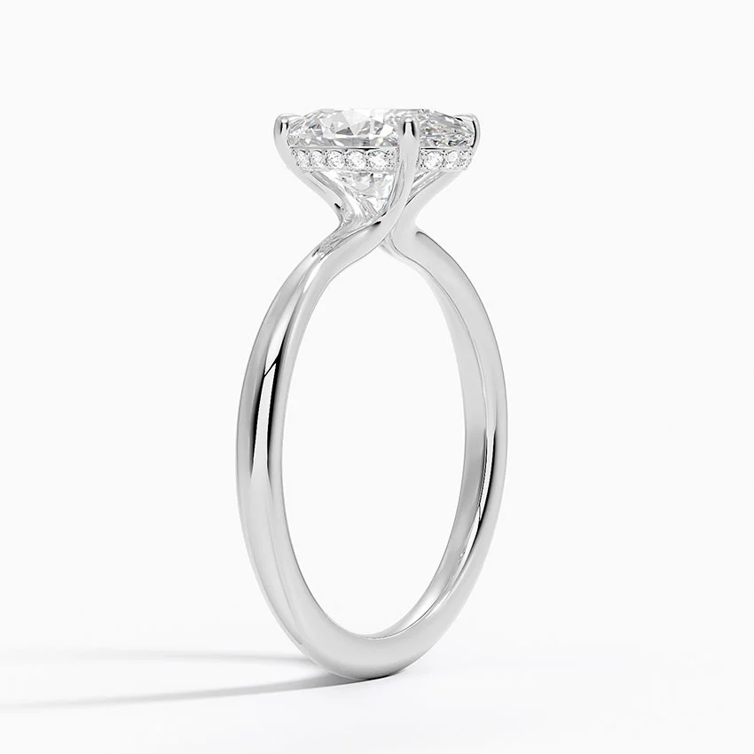 Freesia Hidden Halo Diamond Ring