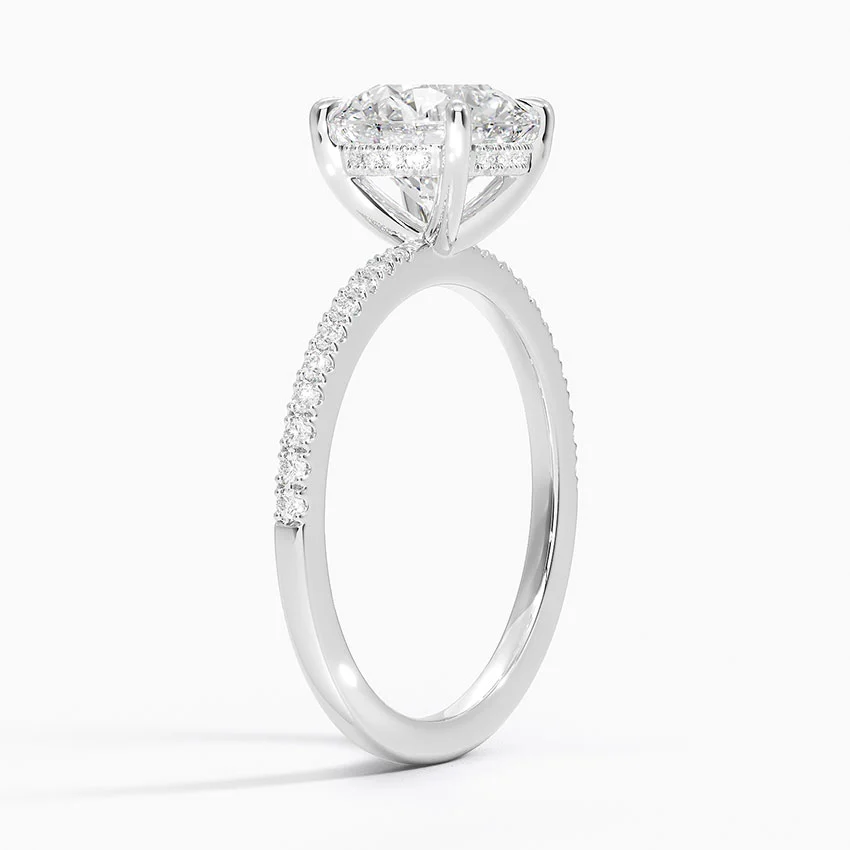 Perfect Fit Half Coverage Hidden Halo Diamond Ring