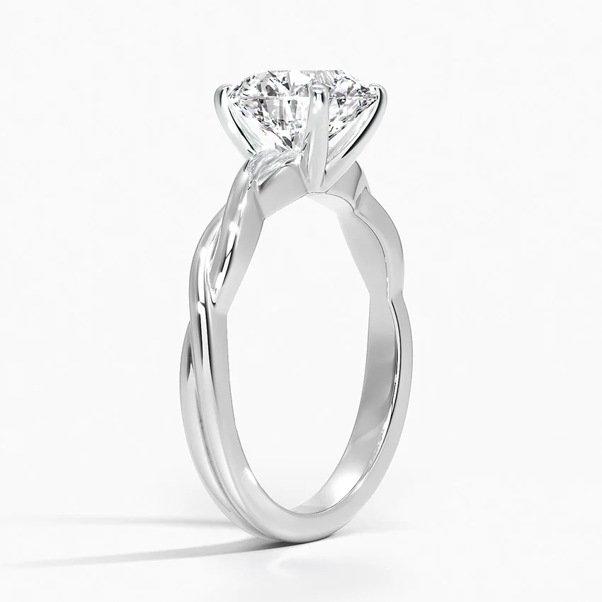 Twisted Vine Solitaire Ring
